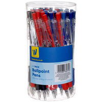 Works Essentials Assorted Ballpoint Pens: Pack of 40
