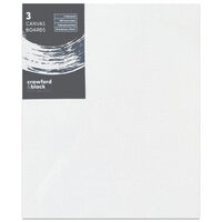 Crawford & Black Canvas Boards 10 x 12 Inches: Pack of 3