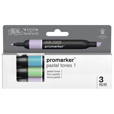 Winsor & Newton ProMarker Pastel Tones 1: Pack of 3 image number 1