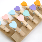 Pastel Heart Wooden Pegs image number 2