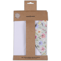 Wildflower A5 Textured Envelopes: Pack of 8