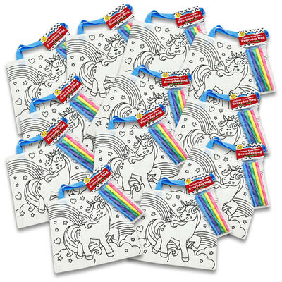 Colour Your Own Unicorn Bag Bundle: Pack of 12 image number 1