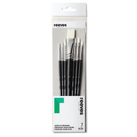 Reeves Acrylic Short Handle Brush Set: Pack of 7