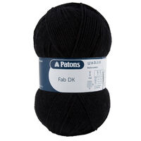 Patons Fab DK Yarn: Black 100g