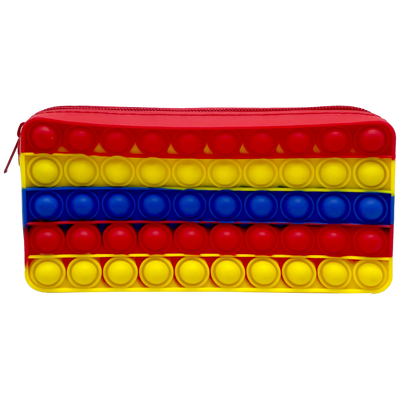 Jotz! Fidget Popper Pencil Case: Red/Blue/Yellow image number 1