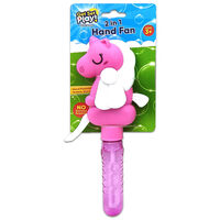 PlayWorks Get Set Play! 2-in-1 Unicorn Hand Bubble Fan: Assorted