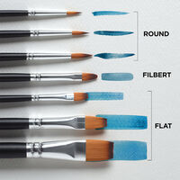 Reeves Watercolour Short Handle Brush Set: Pack of 7
