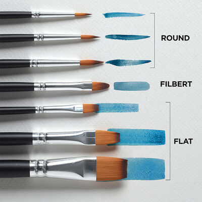Reeves Watercolour Short Handle Brush Set: Pack of 7 image number 2