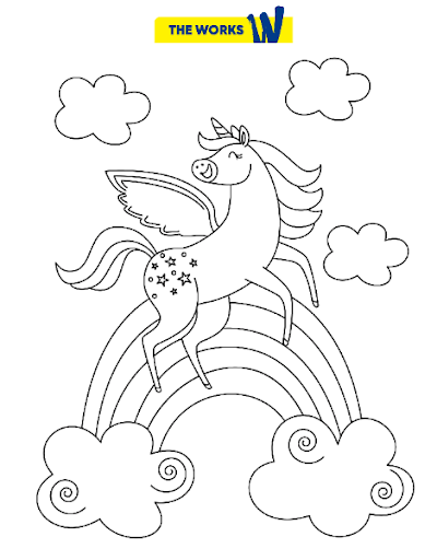 Cute Unicorn Colouring Sheet
