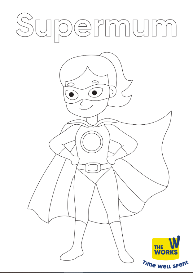 Supermum Colouring Sheet