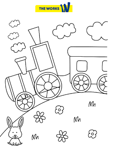 Choo-Choo Train Colouring Sheet