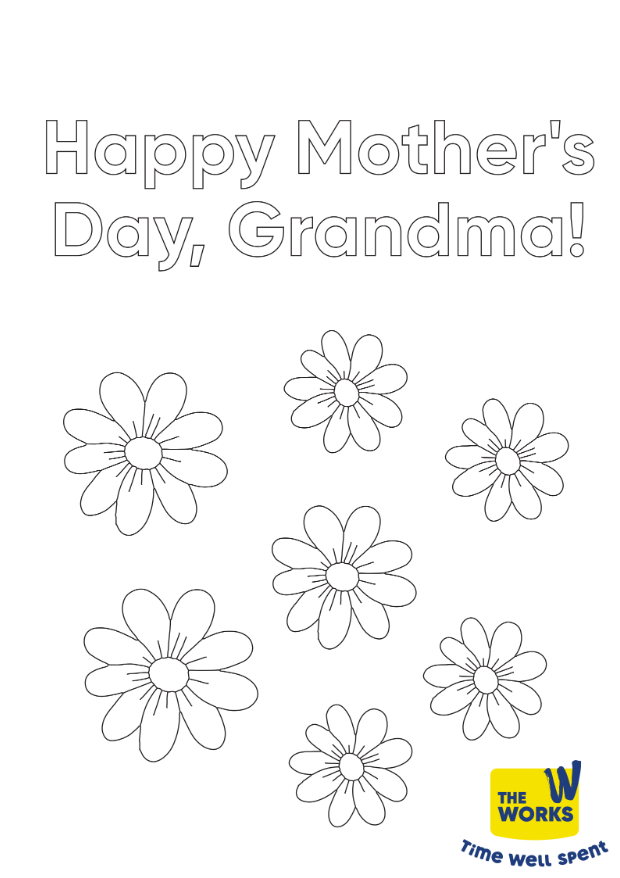 Happy Mothers Day Gran Colouring Sheet