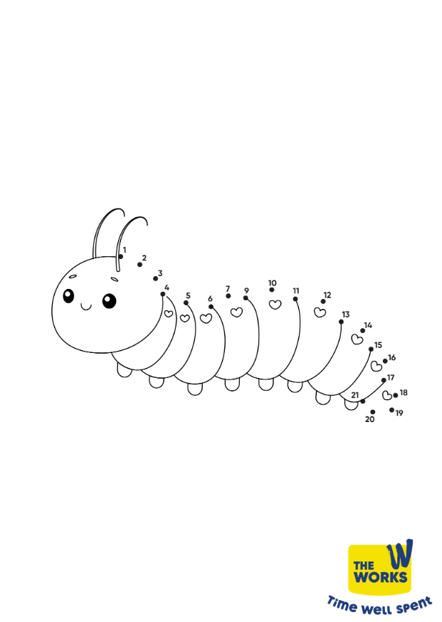 Caterpillar Critter dot to dot Caterpillar Critter dot to dot
