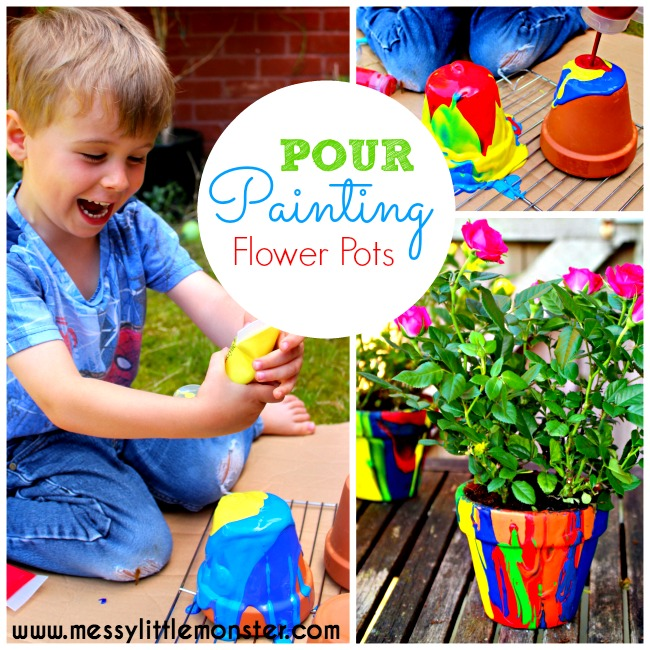 Pour Painting Flower Pots